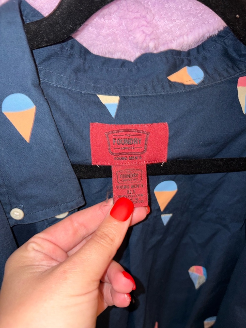 The Foundry Supply Co. Navy Shirt with Ice Cream Cone Print - Picture 2 of 3